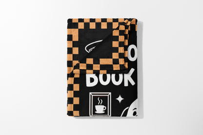 Cozy Pixelated Book Lover Blanket