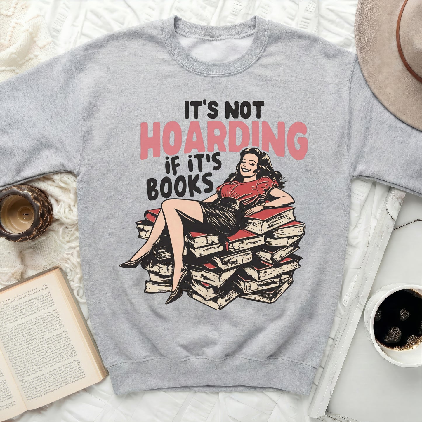 It's Not Hoarding If It's Books Vintage Sweatshirt