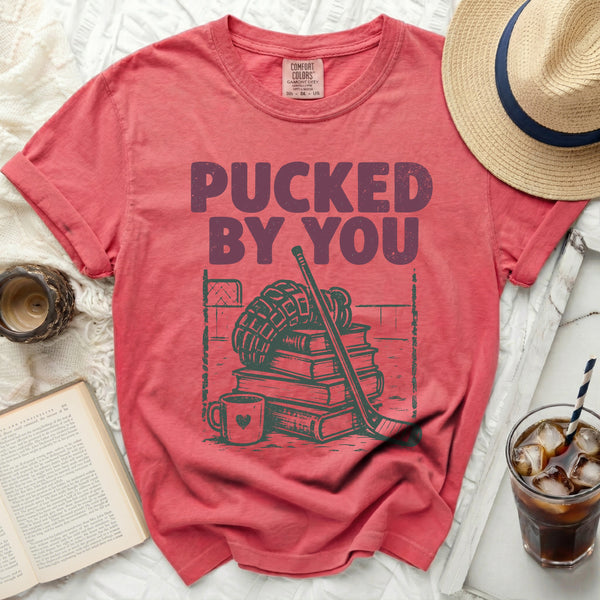 Pucked By You Hockey Scholar Tee in Watermelon