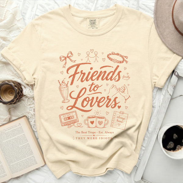 Friends to Lovers Story Tee in Ivory
