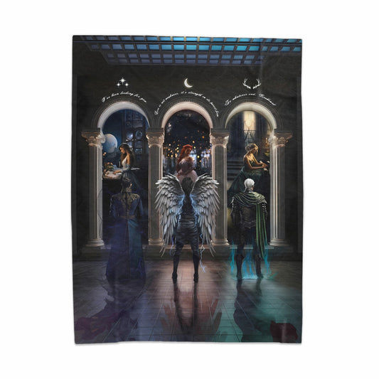 Stunning Fantasy Scene With Winged Figure Blanket