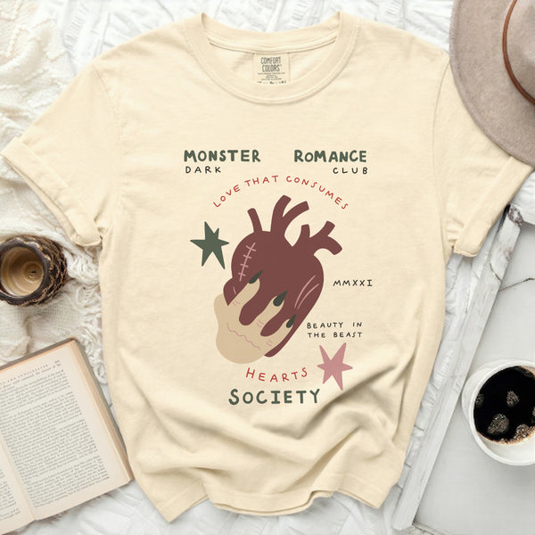 Monster Romance Club Stitched Souls Tee in Ivory