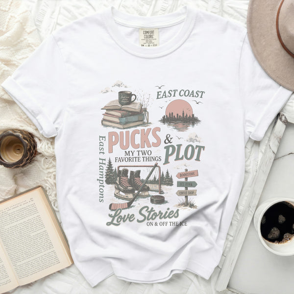 Pucks & Plot East Coast Tee in White