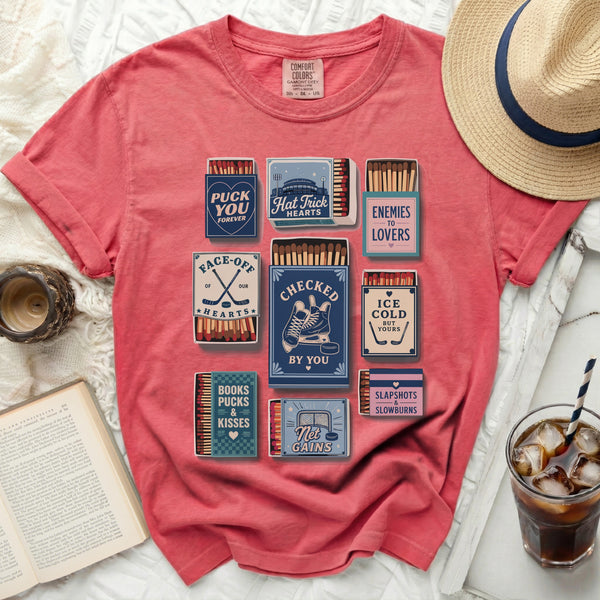 Hockey Love Matches Tee in Watermelon