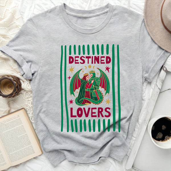 Dragon-Winged Lovers Tee in Athletic Heather
