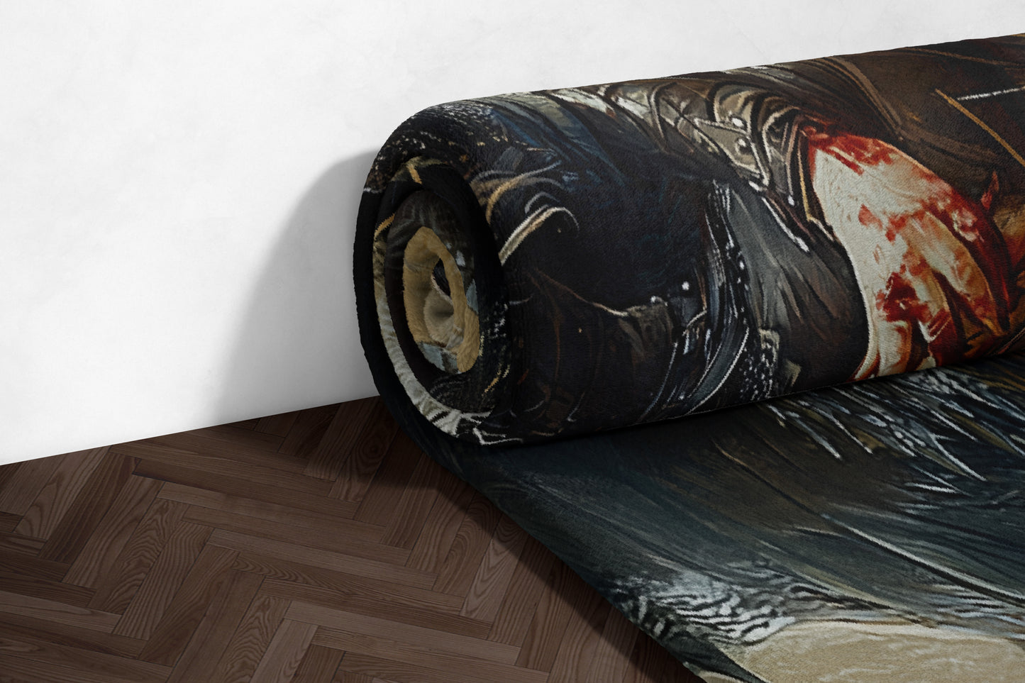 Vibrant and Detailed Artistic Floor Mat Design