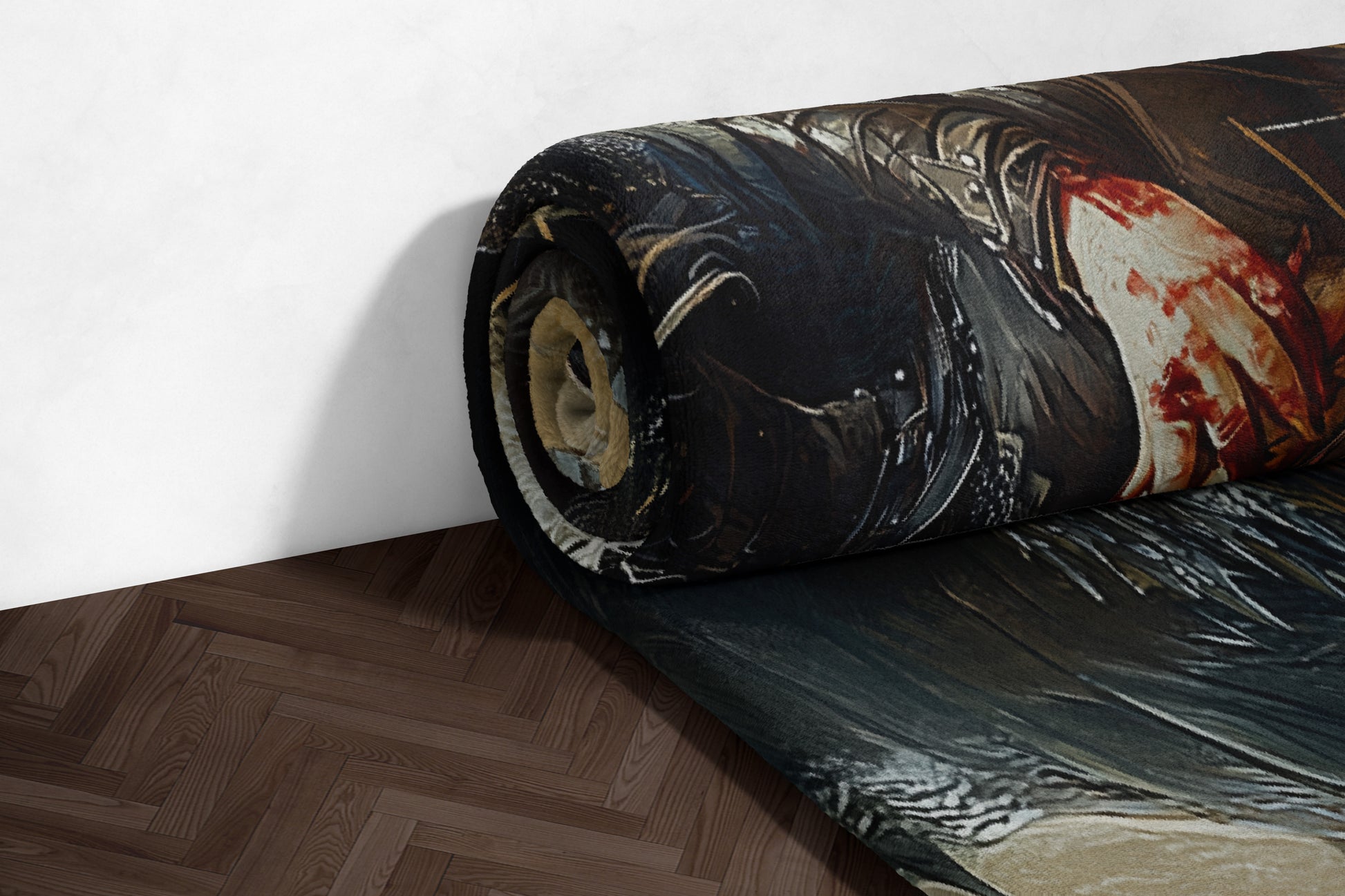 Vibrant and Detailed Artistic Floor Mat Design