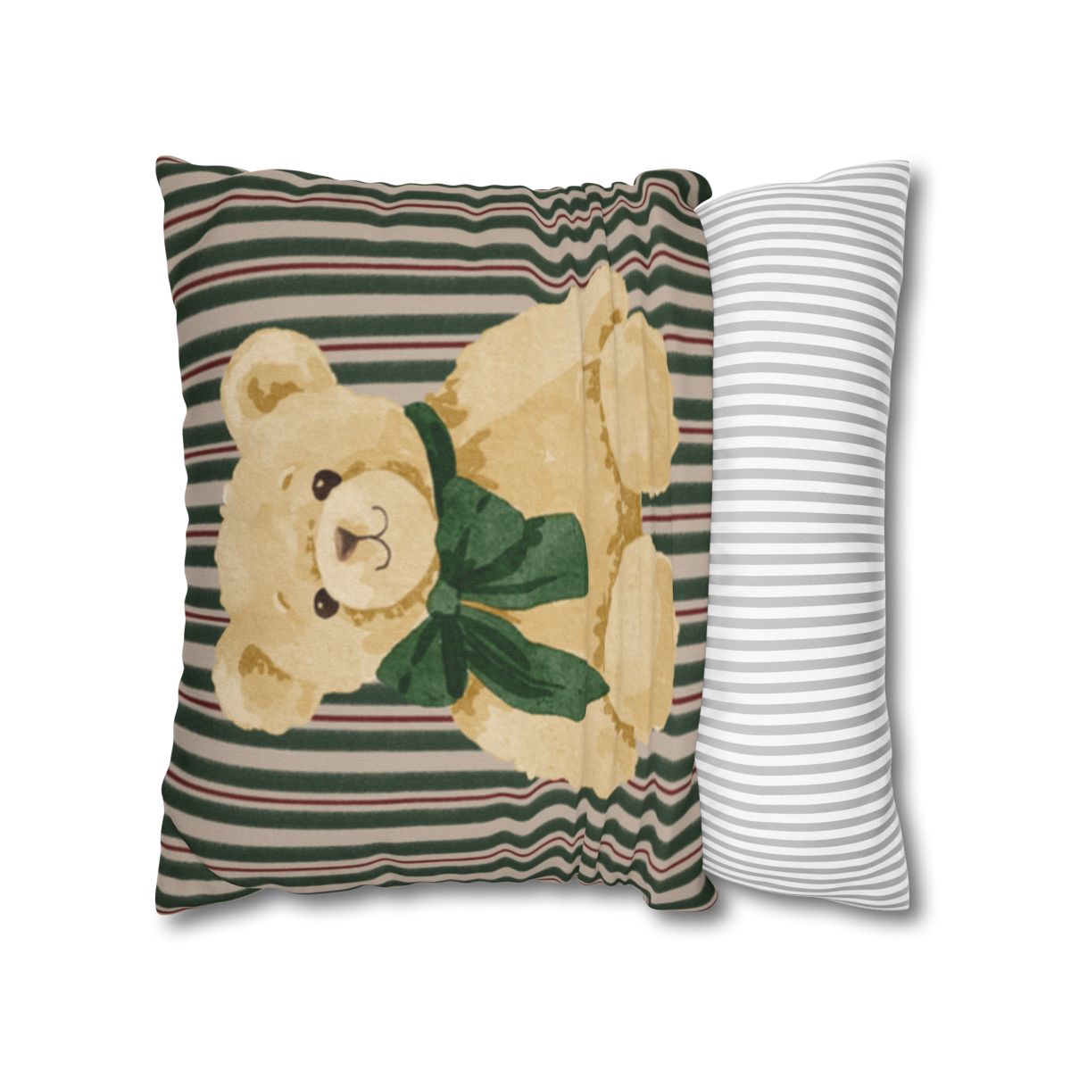 Decorative Throw Pillow with Cute Bear Design