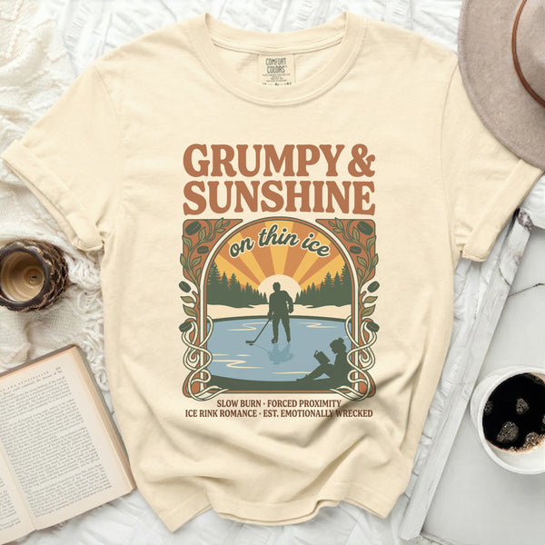 Grumpy & Sunshine Ice Rink Romance Tee in Ivory