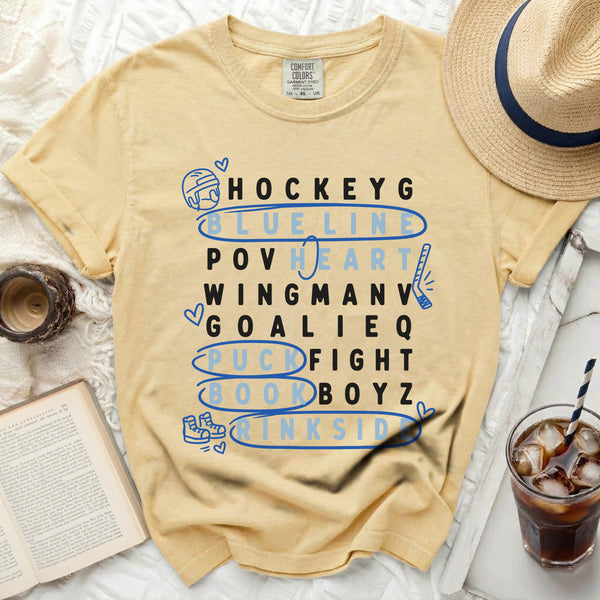 Blueline Wordplay Tee in Butter