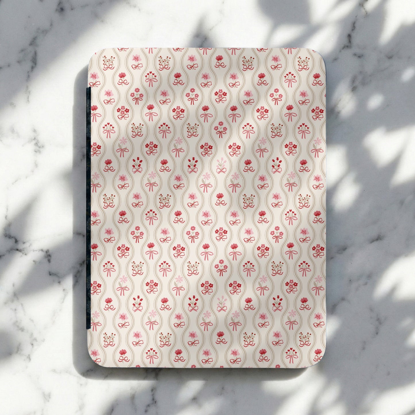 Vintage Floral and Ribbon Design Notebook