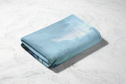 Cozy Blue Cloud Design Folded Blanket Product