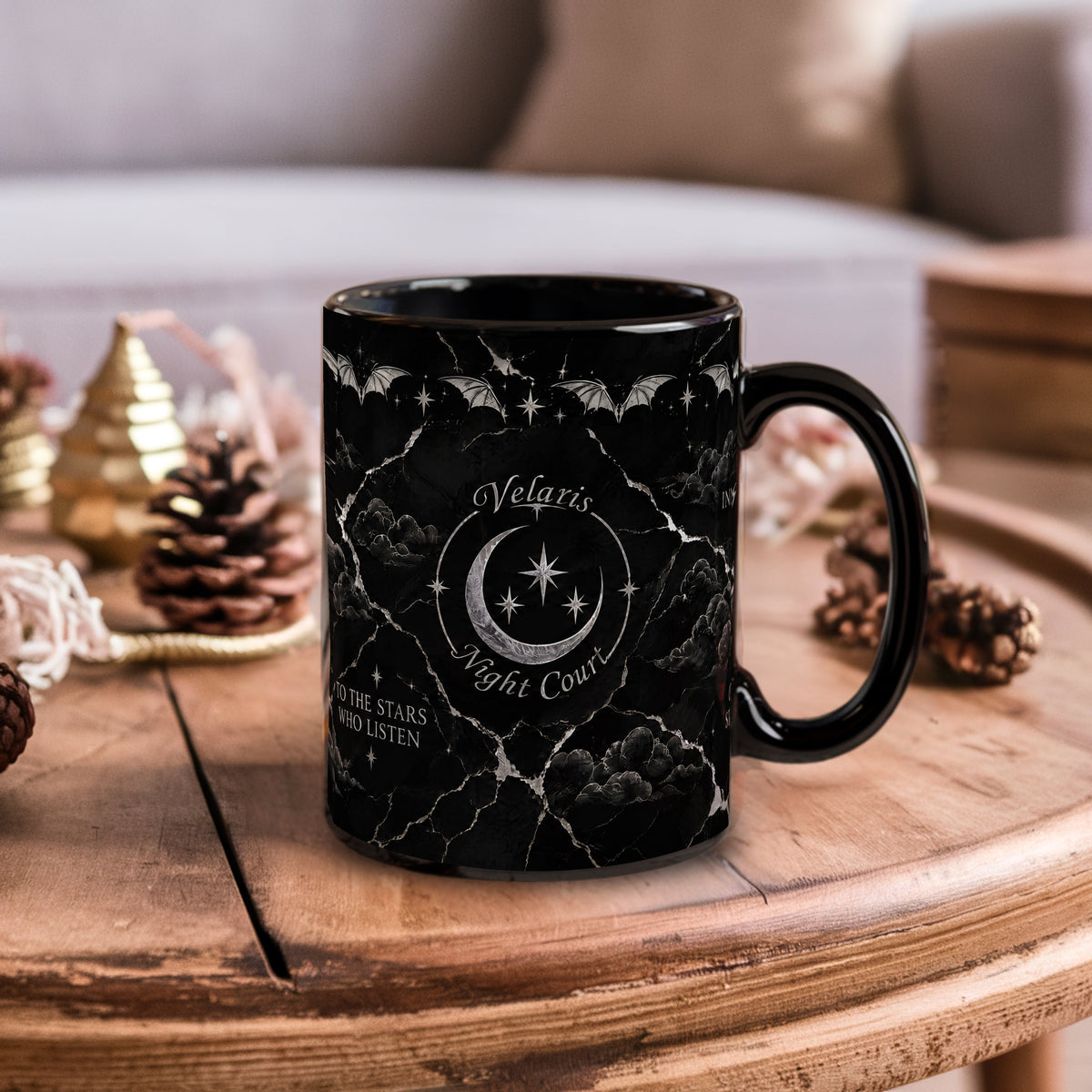 Velaris Black & Silver Mug