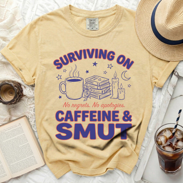 Caffeine & Smut Tee in Butter