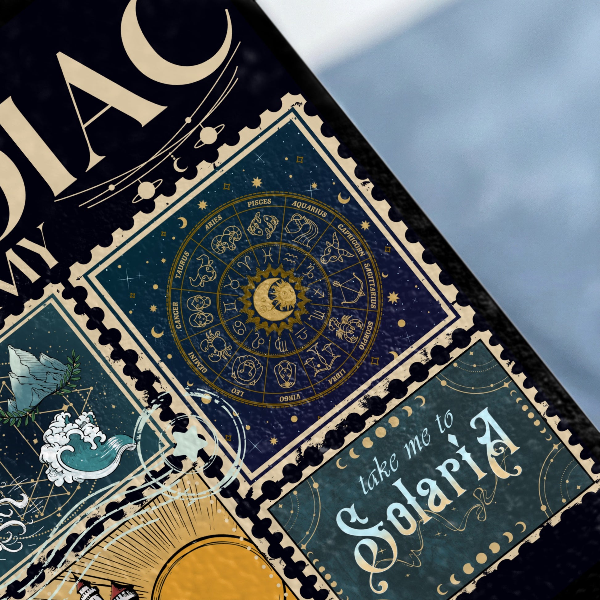 Solaria Celestial Zodiac Astrological Stars Moon Stamps product type