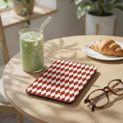 Red and White Diamond Pattern Tablet Case Product