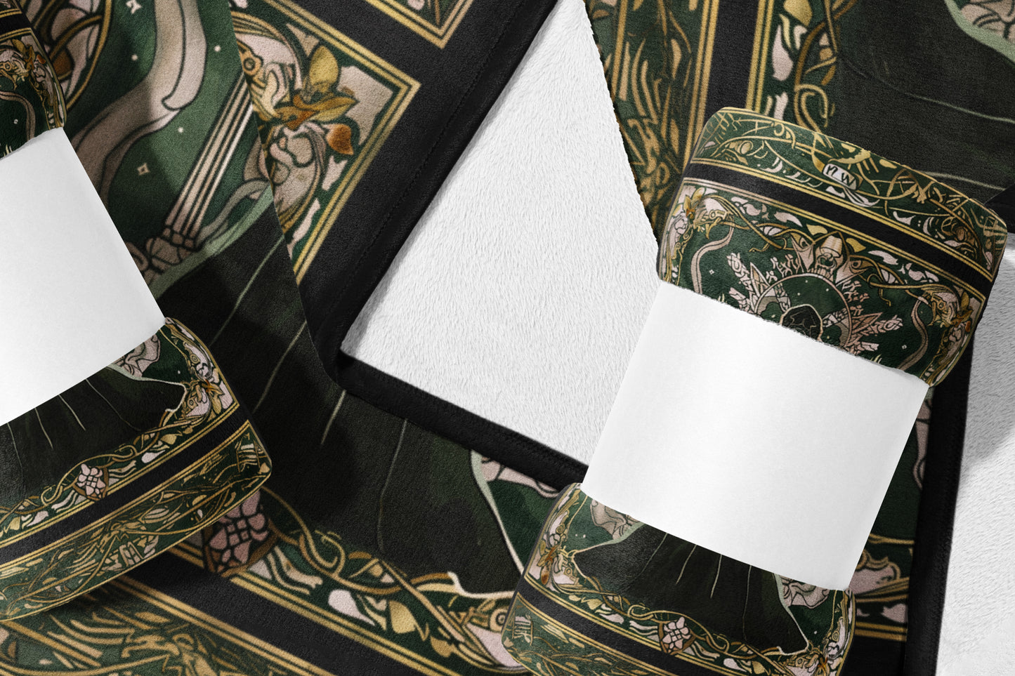 Ornate Artistic Design Blanket with Elegant Patterns