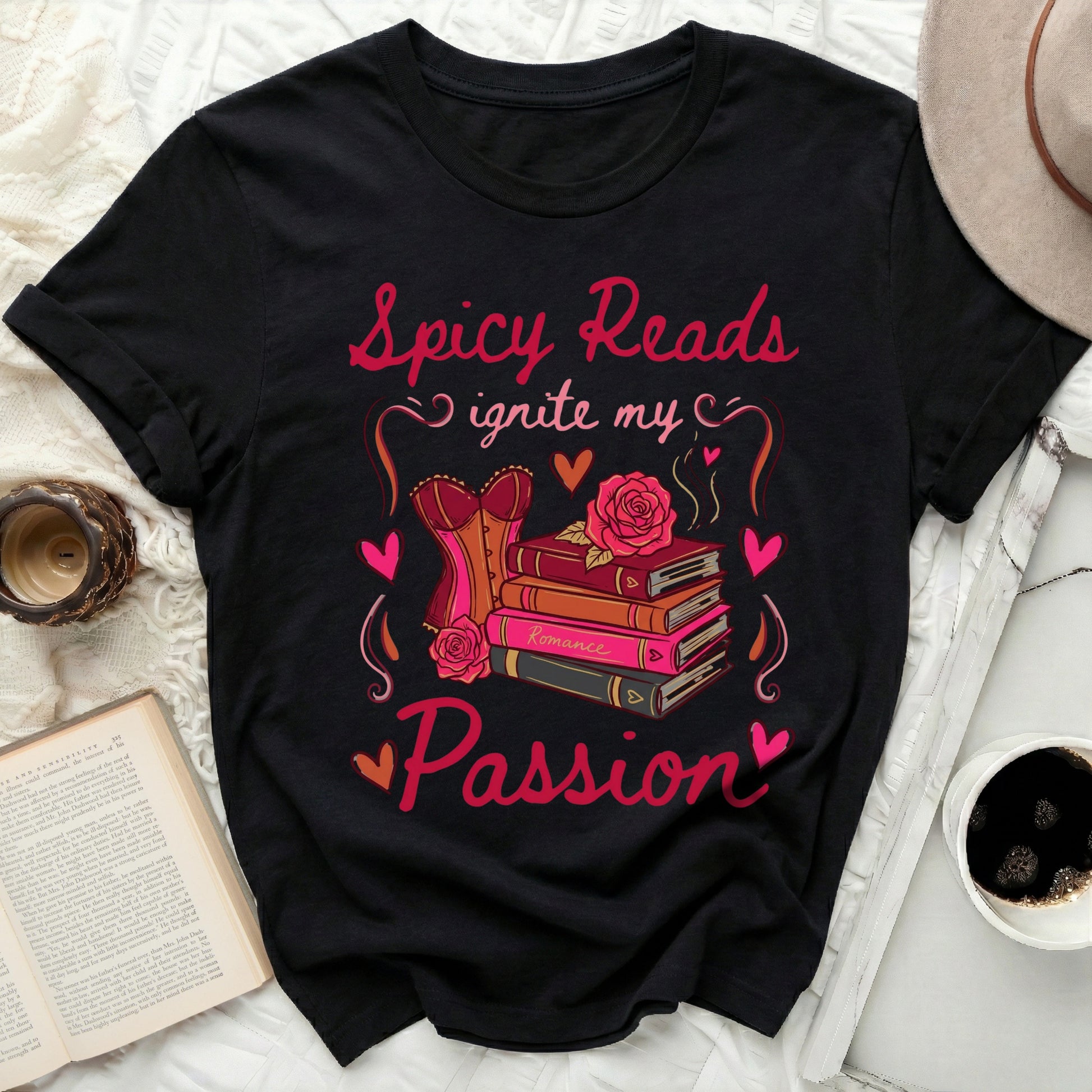 Spicy Reads Ignite My Passion Romance Books T-shirt