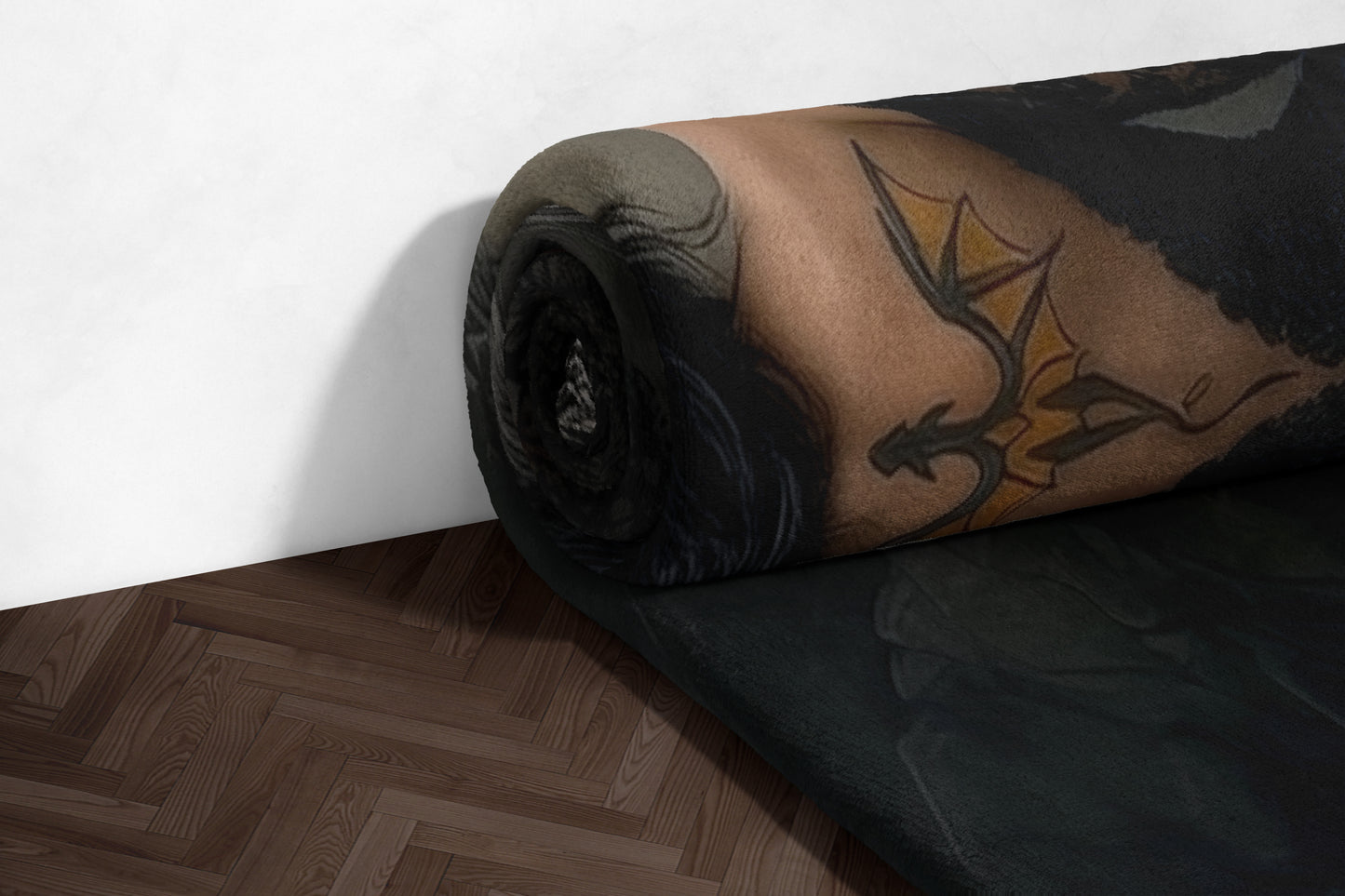 Fantasy Dragon Art Rolled Out Decor Piece