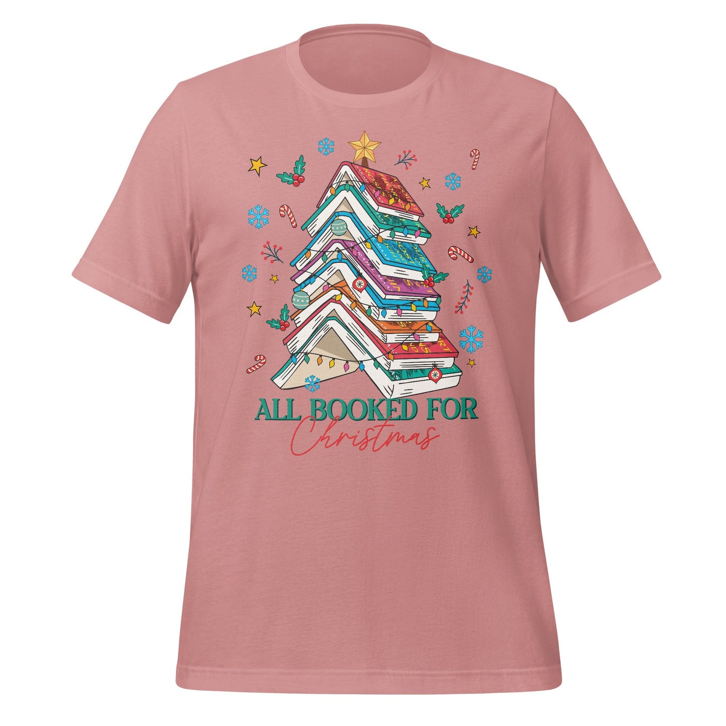 All Booked for Christmas Graphic T Shirt