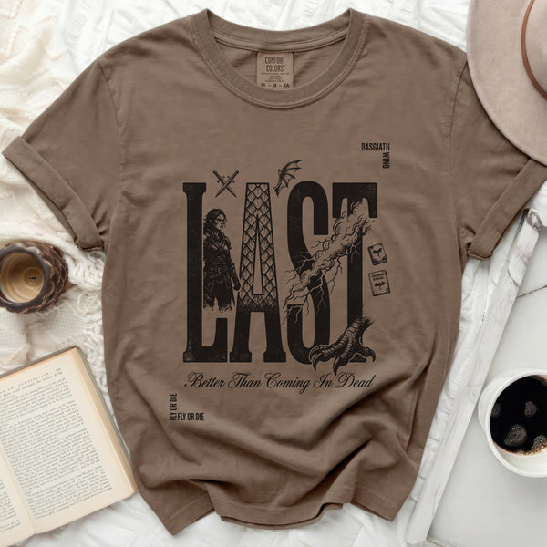 Fourth Wing 'LAST' Tee in Espresso
