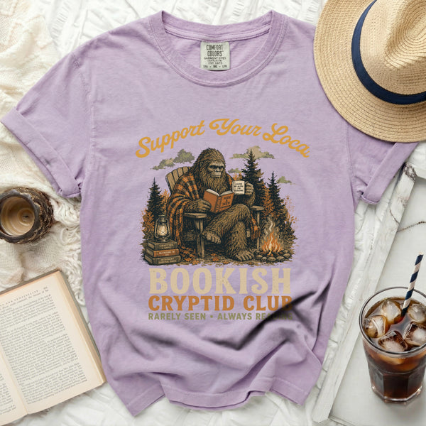 Bookish Cryptid Club Tee in Orchid