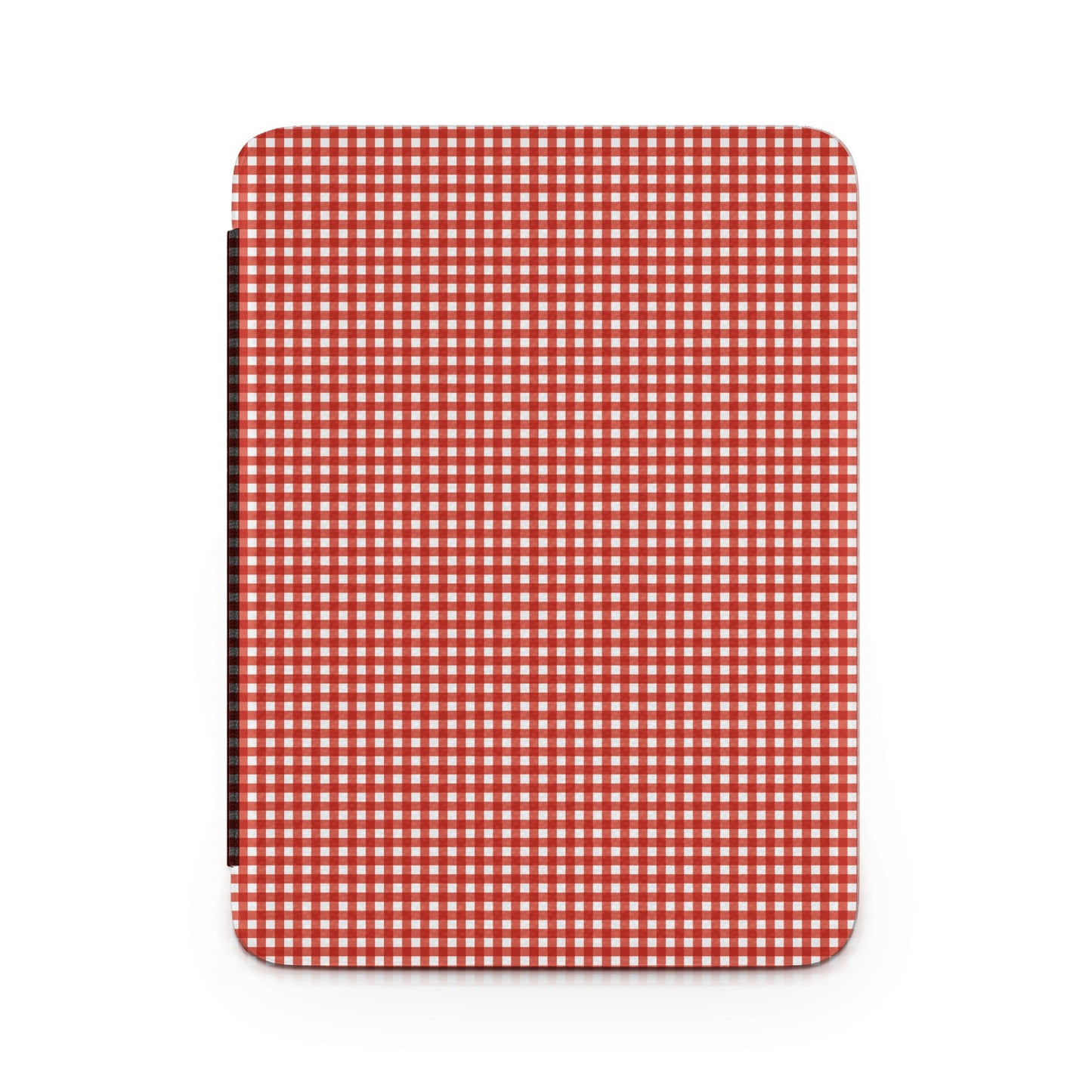 Red and White Checkered Print Pattern Notebook Cover