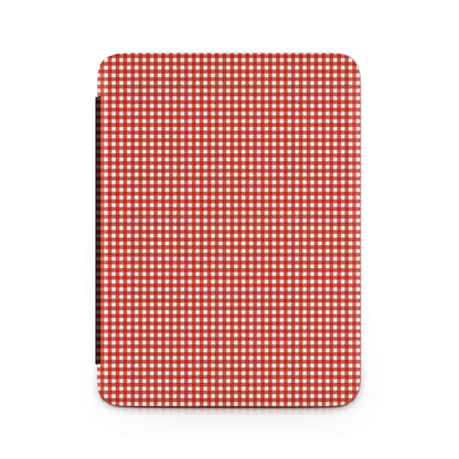 Red and White Checkered Print Pattern Notebook Cover
