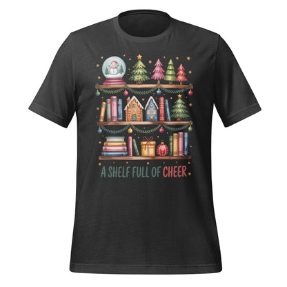 A Shelf Full of Cheer Festive Bookshelf T-Shirt