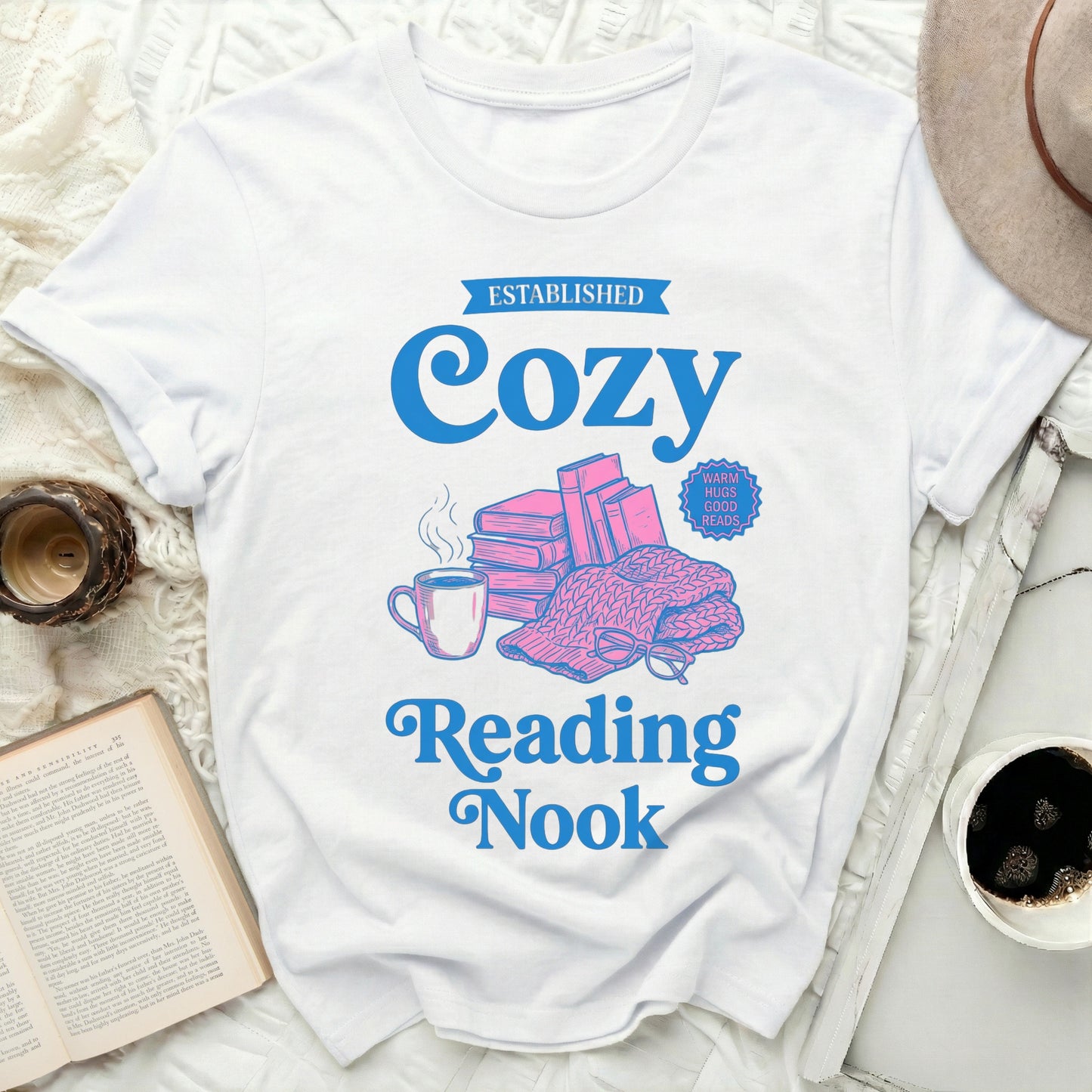 Established Cozy Reading Nook Warm Hugs Good Reads product type