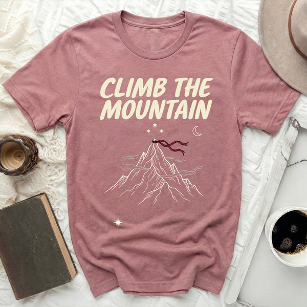 Scarlet Summit Script Tee in Heather Mauve