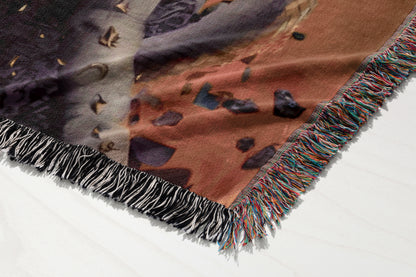 Dark House of Flame and Shadow Woven Blanket - MagicMerchEmporium