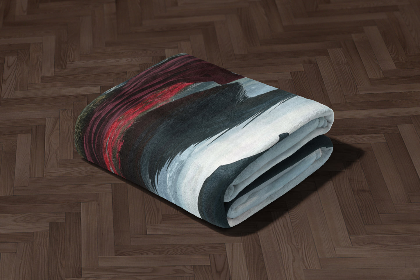 Abstract Art Inspired Bold Color Throw Blanket