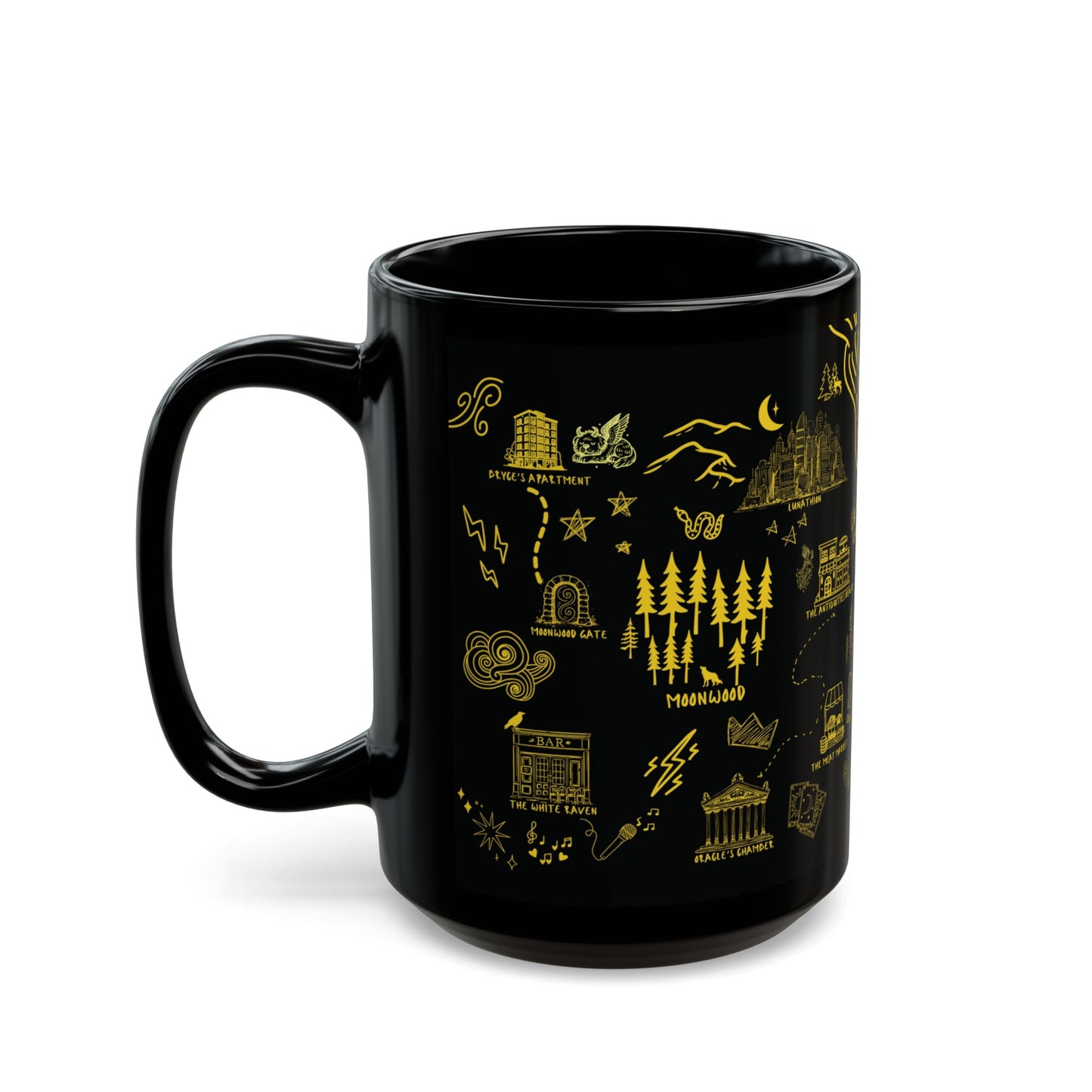 Black Crescent City Map Mug
