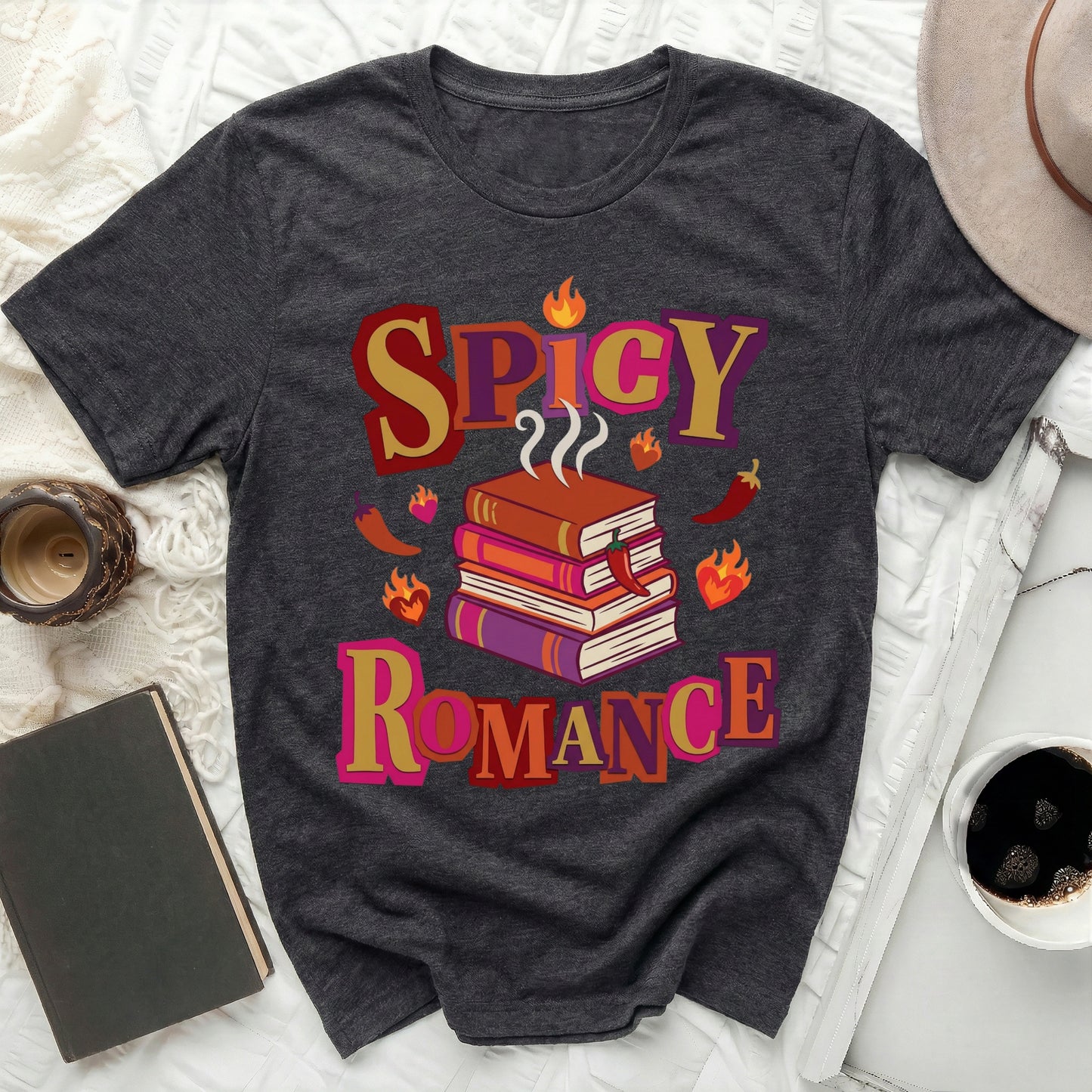 Spicy Romance Books Chili Peppers Flames Reading product type
Spicy Romance, Romance Books, Book Lover Gift, Reading Apparel, Chili Pepper Design, Flame Graphic, Bookworm Shirt, Literary Theme, Novel Reader, Fiction Fan, Book Stack Art, Hot Romance, Gift For Reader, Unique Bookish, Reading Lifestyle, Book Club Item, Avid Reader, Spicy Book, Romance Novel Fan, Book Character