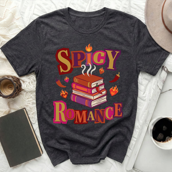 Chili Pepper Romance Tee in Dark Grey Heather