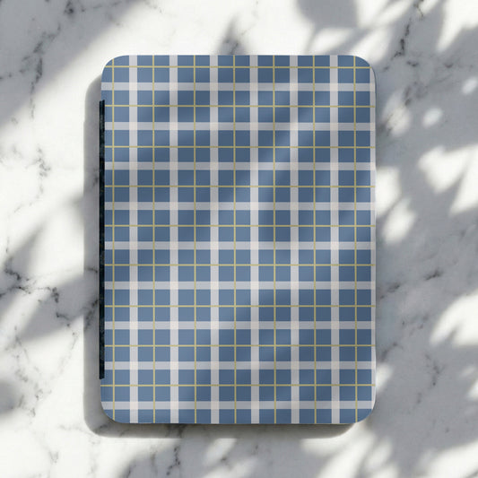 Blue Gray Checkered Pattern Customizable Product Type
