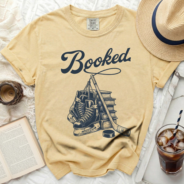 Booked: Books & Blades Tee in Butter