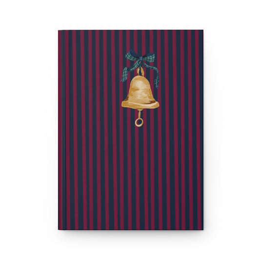 Blue and Red Striped Bell Design Notebook Product