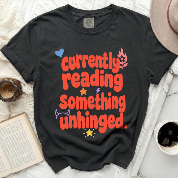 Currently Reading Unhinged Tee in Black