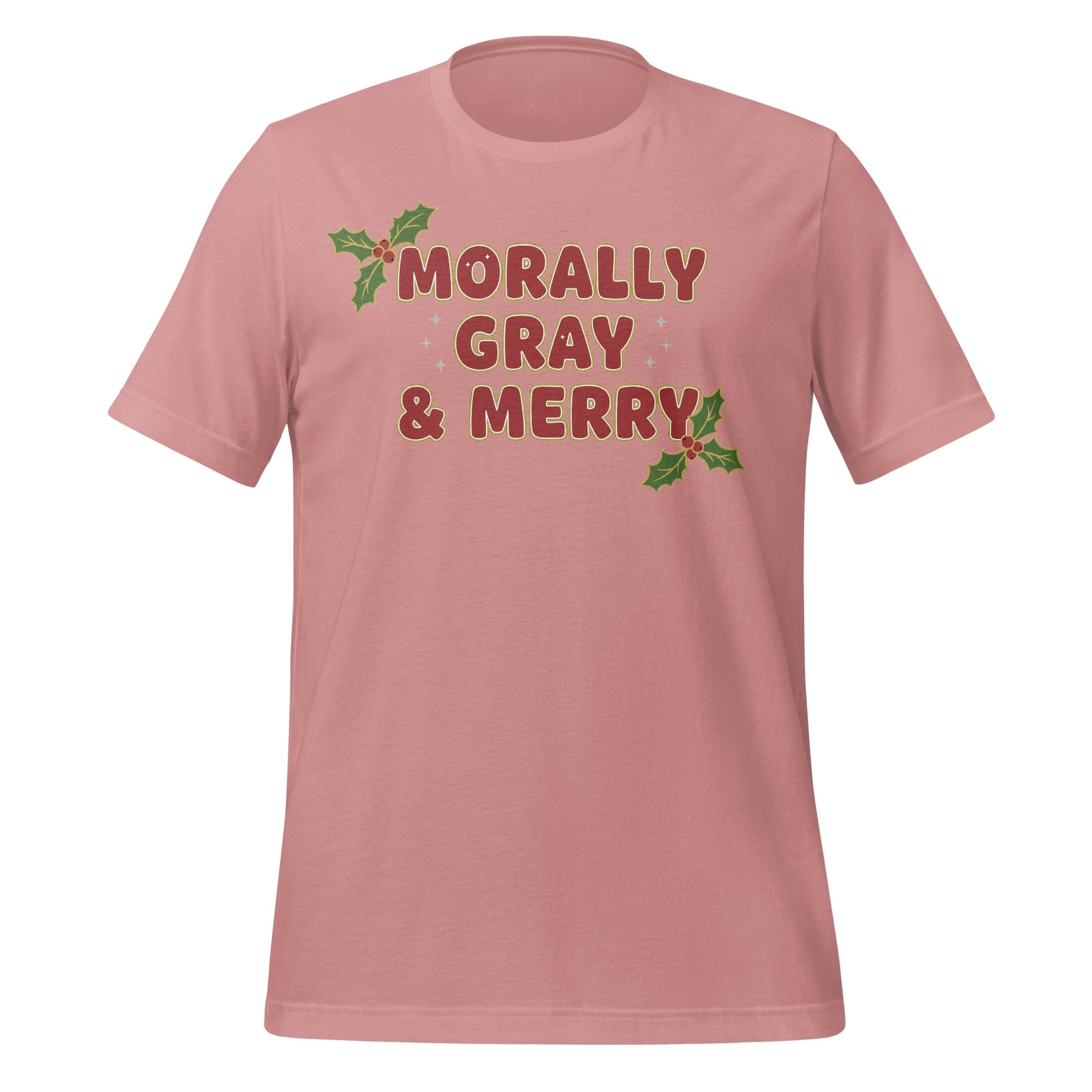 Morally Gray and Merry Graphic Tee for a Festive Look