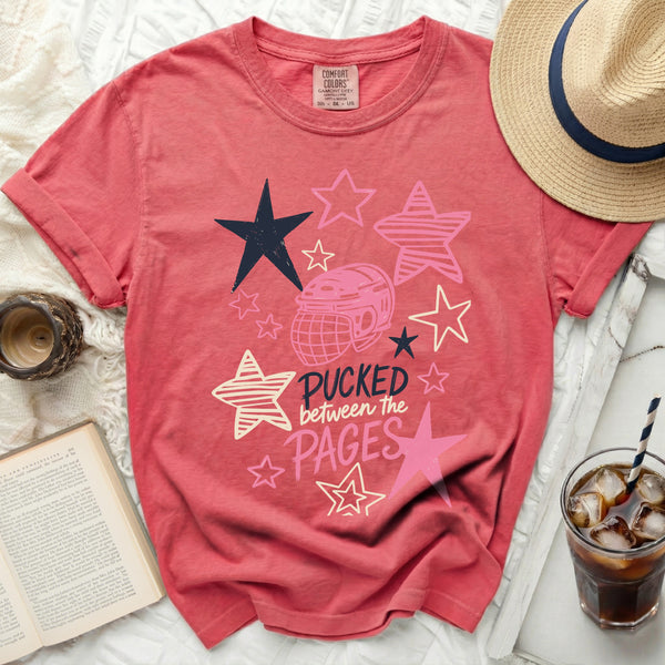 Pucked Between The Pages Tee in Watermelon