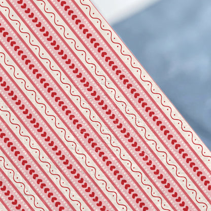 Red Heart and Wave Striped Pattern Valentine's product