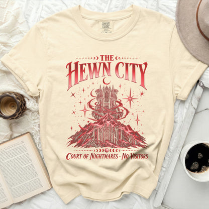 The Hewn City Court of Nightmares No Visitors graphic tee.