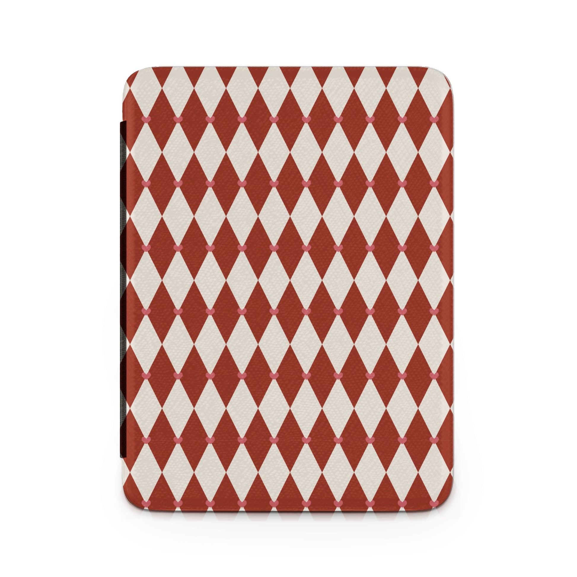 Red and White Diamond Pattern with Pink Dots Case