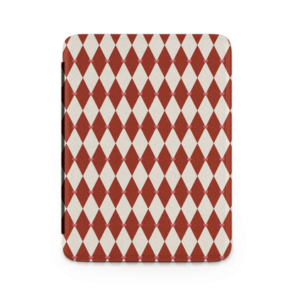 Red and White Diamond Pattern with Pink Dots Case