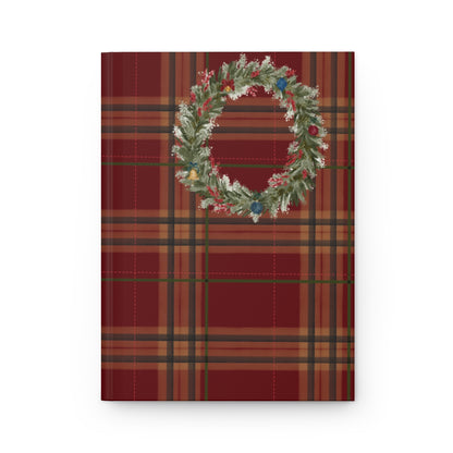 Festive Plaid Wreath Design Notebook