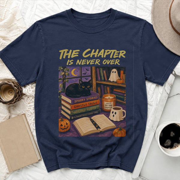 Spooky Bookish Tee in True Navy