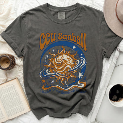 CCU Sunball Champions Crescent City University graphic t-shirt.