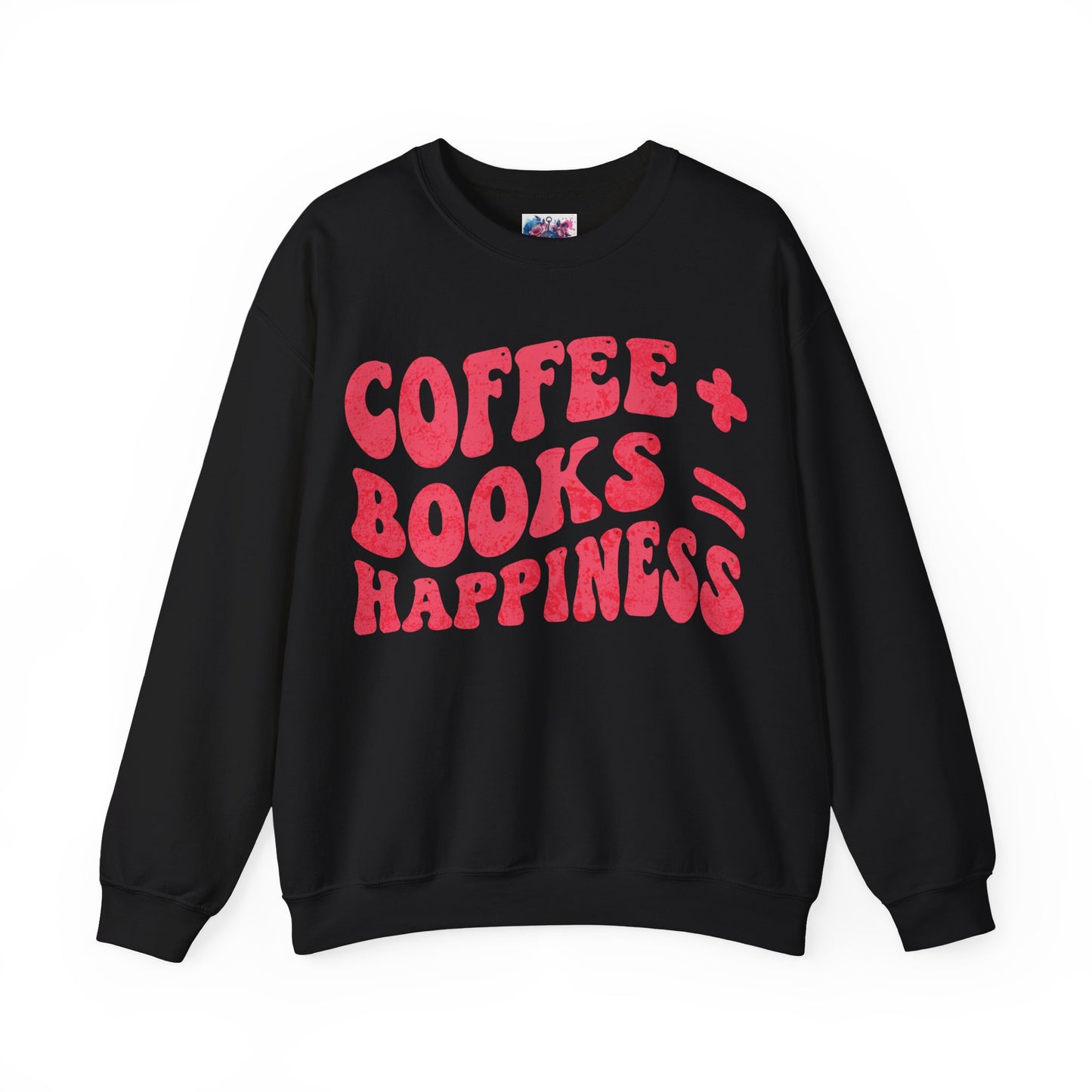 "Coffee + Books = Happiness" Sweatshirt - MagicMerchEmporium